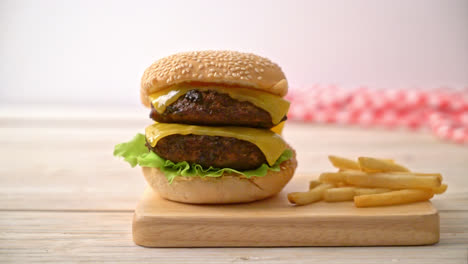 hamburger-or-beef-burgers-with-cheese-and-french-fries---unhealthy-food-style