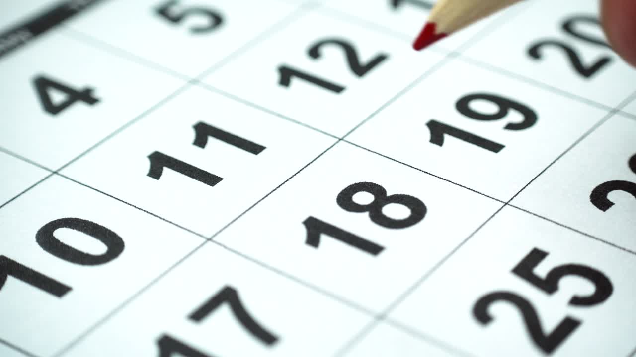 Marketing the date on the calendar, 4k