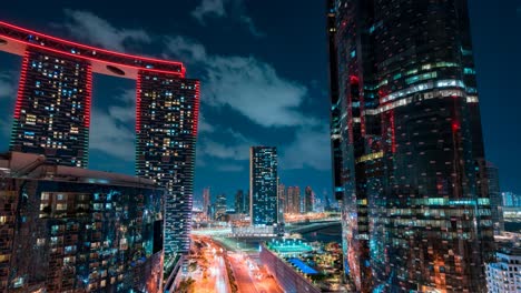 dubai cityscape at night