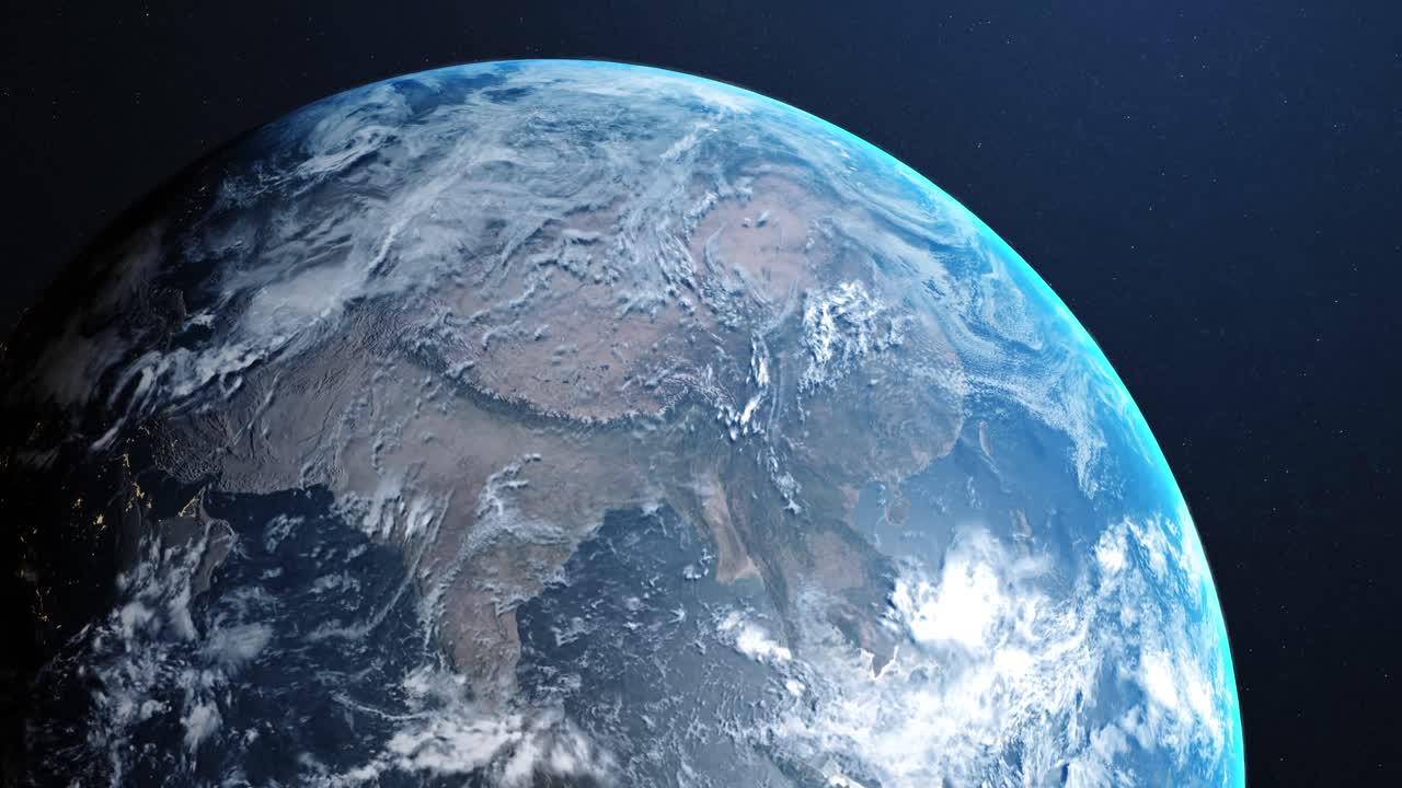 animación de la tierra en el espacio 4k