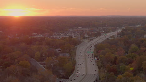 aerial of highway 40 in ladue in st