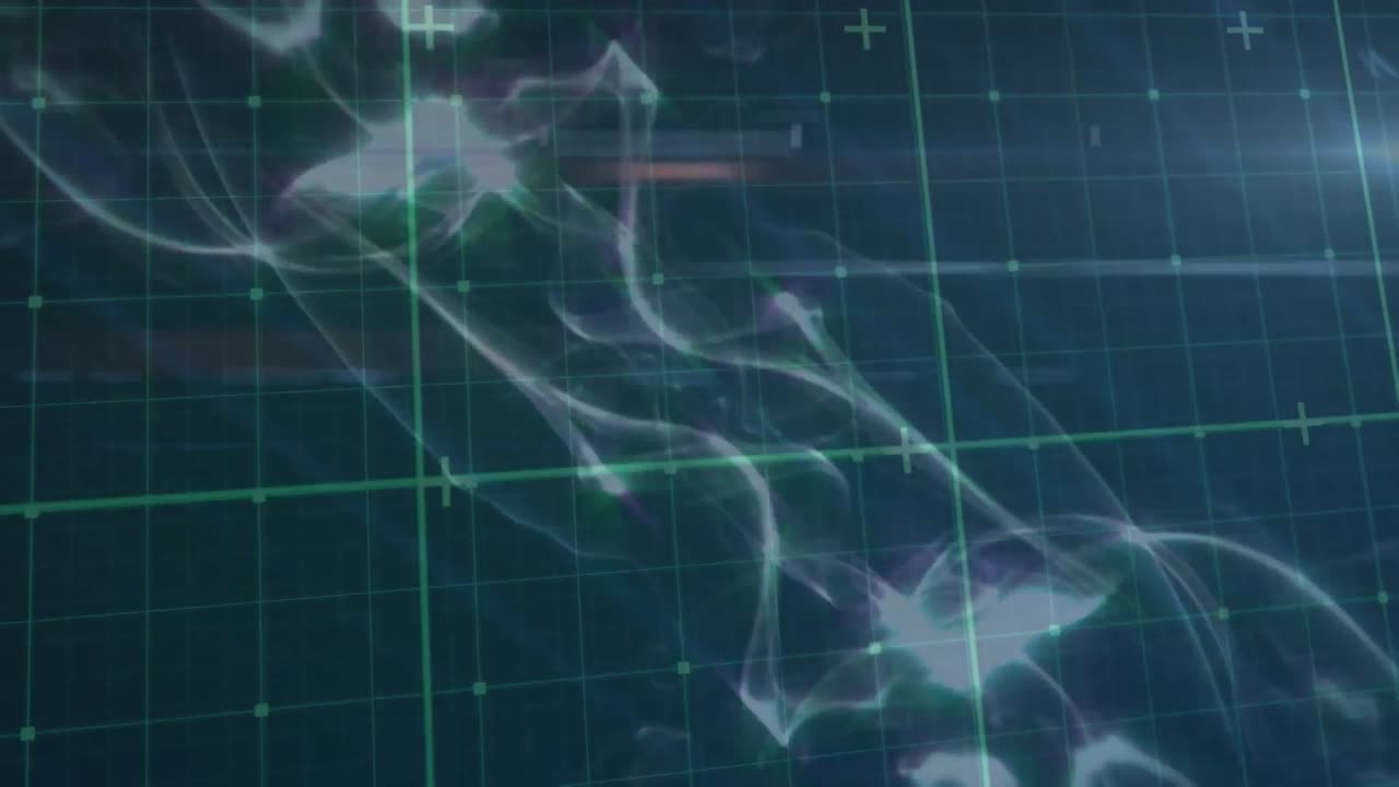 디지털 스크린에서 파동의 애니메이션