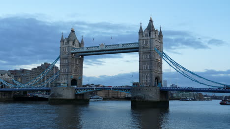 static shot of tower bridge at twilight, london