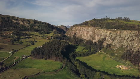 beautiful aerial shot of landscape at rock cliff - suesca, colombia