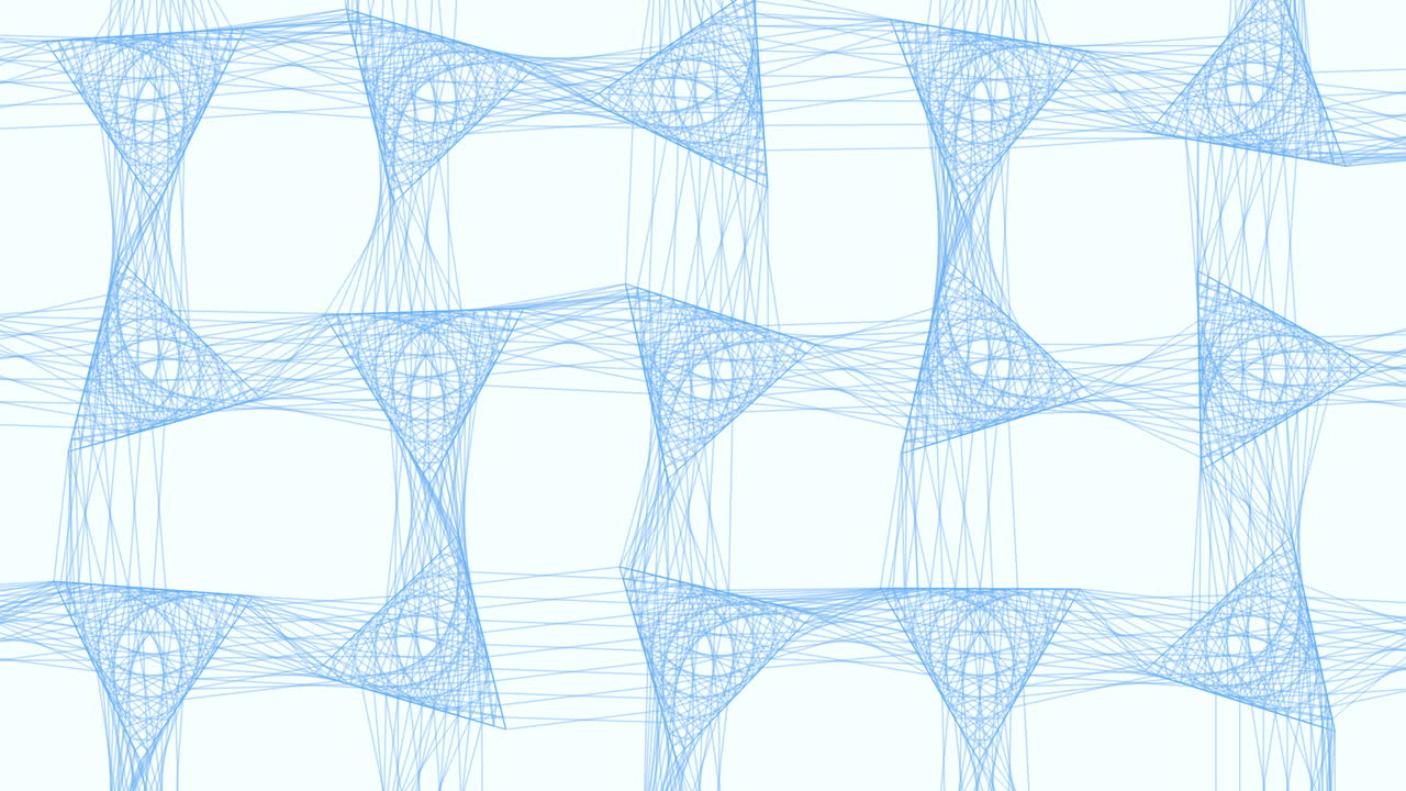 patrón geométrico azul y blanco líneas y formas interconectadas