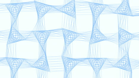 geometric blue and white pattern interconnected lines and shapes