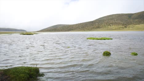 a natural lake on the ecuadorian highlands