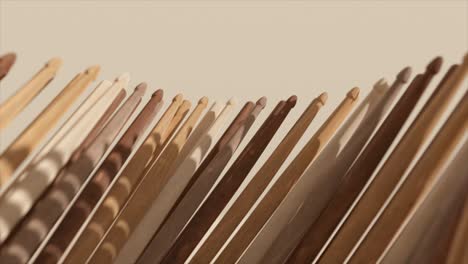 drum sticks in various shades of wood