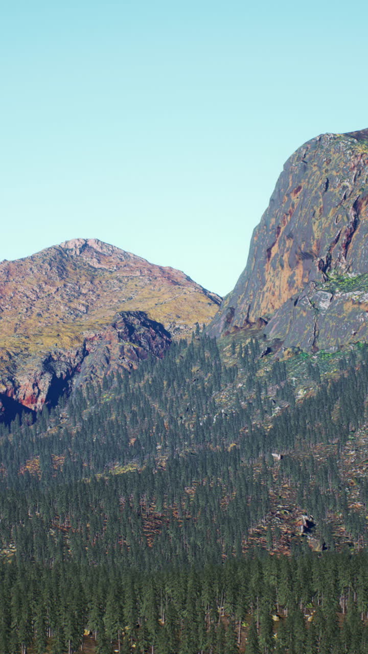 panorama del paisaje de las montañas rocosas aéreas