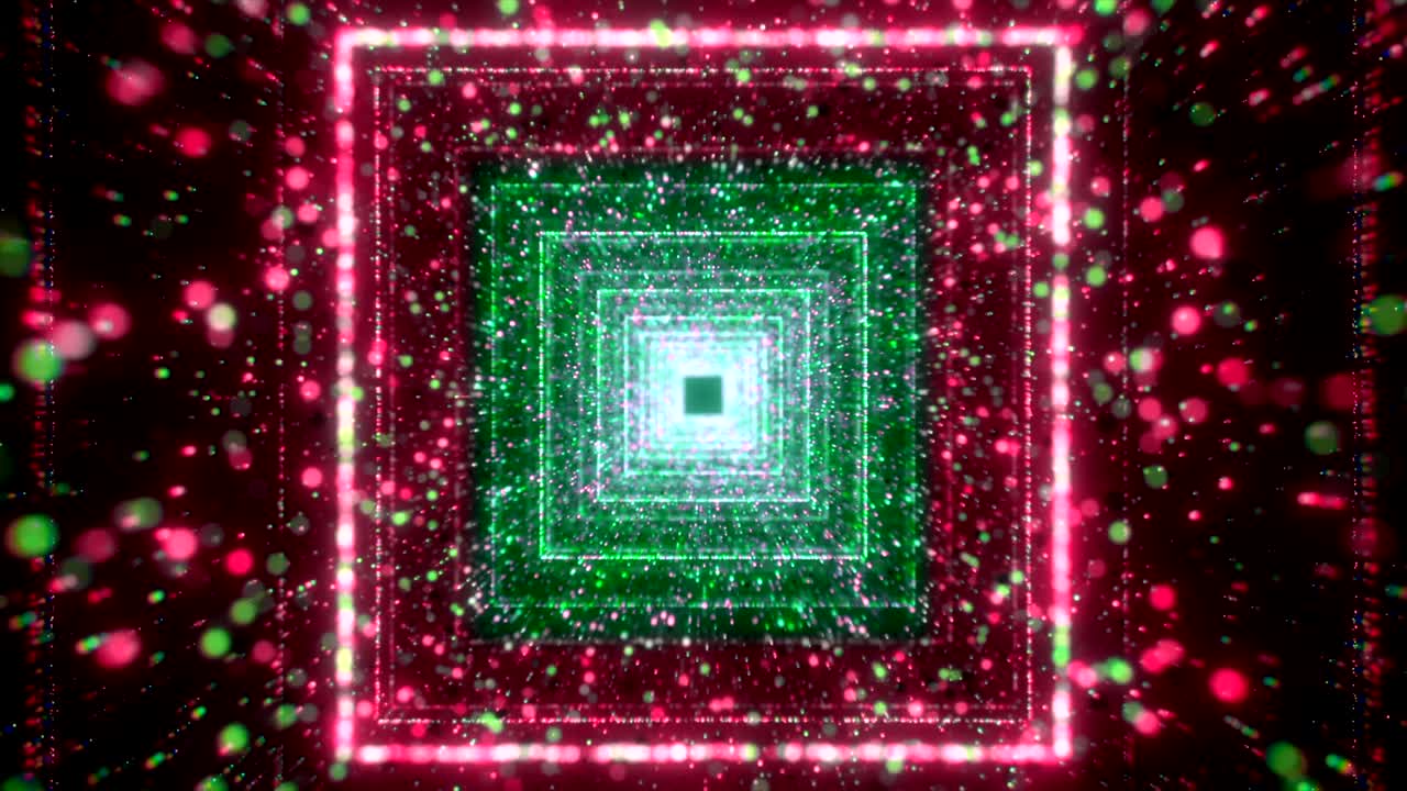 túnel cuadrado resplandeciente abstracto