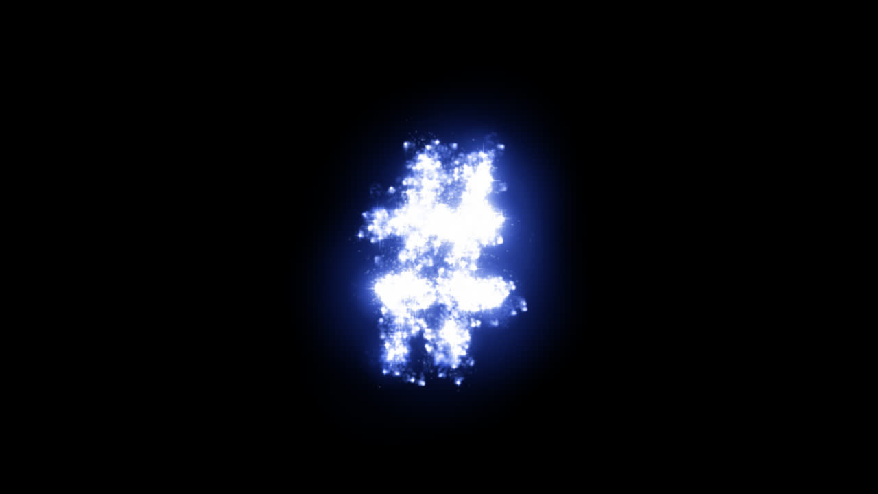 Glødende hashtag med funklende stjerner på gennemsigtig baggrund