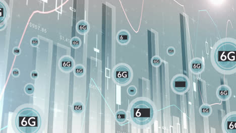 Animation-of-network-of-connections-with-6g-text-over-diagrams