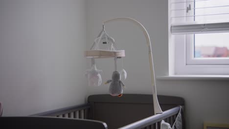 baby mobile hanging above the crib