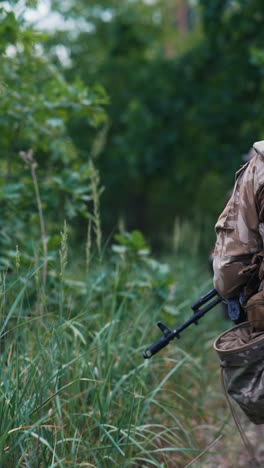 soldier in the forest