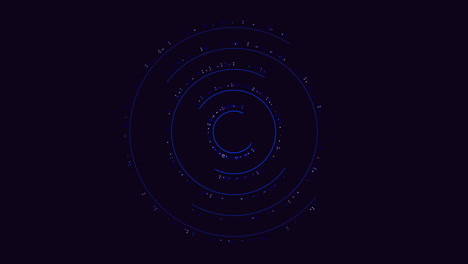 diseño de patrón de línea circular abstracto símbolo intrigante de simetría y movimiento