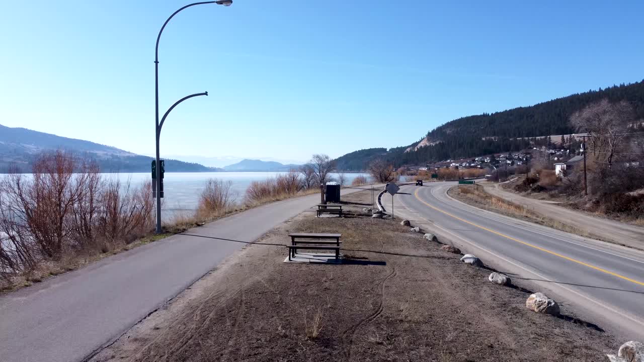 Okanagan Rail Trail, drone flyver gennem cirkel