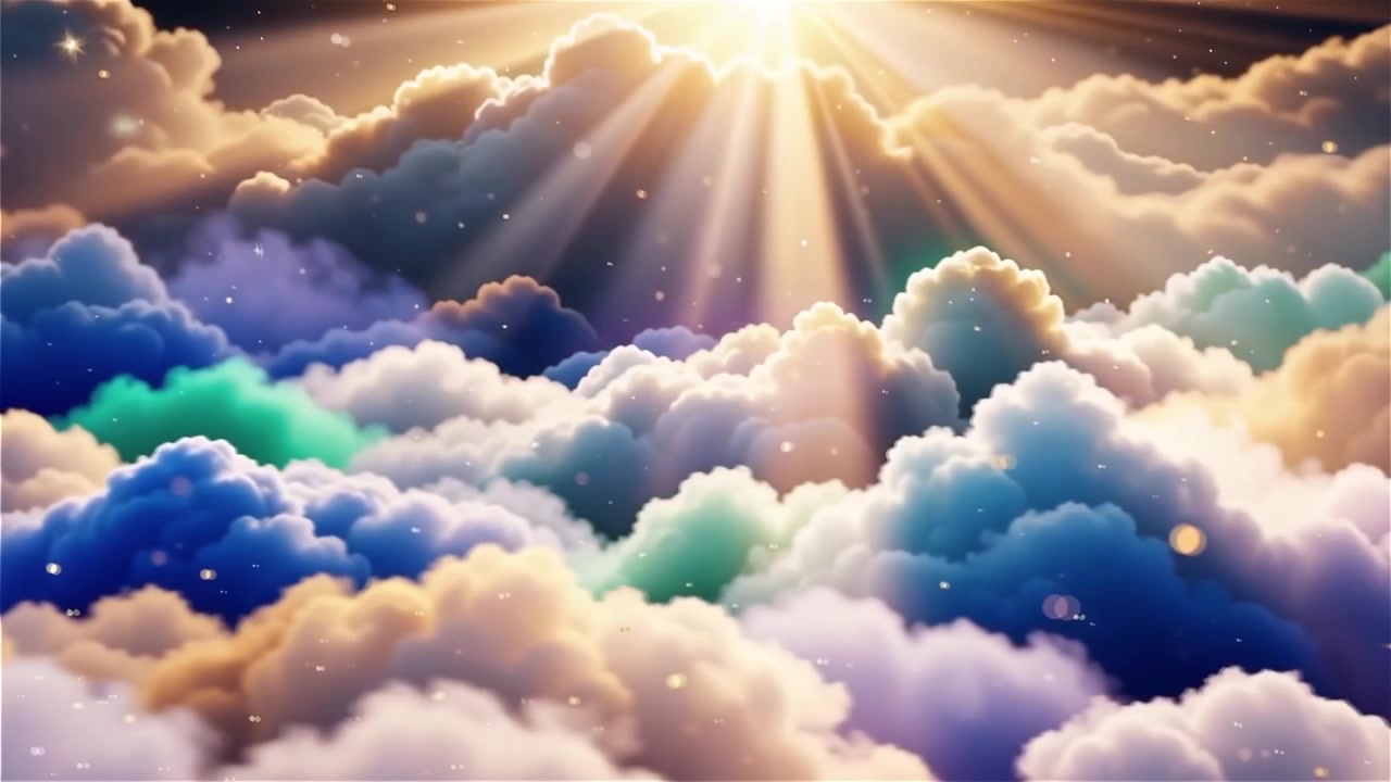 Christian Heavenly Light Worship Background