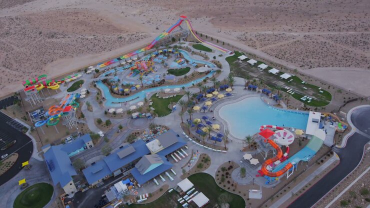 Aerial view of a water park near Las Vegas Nevada
