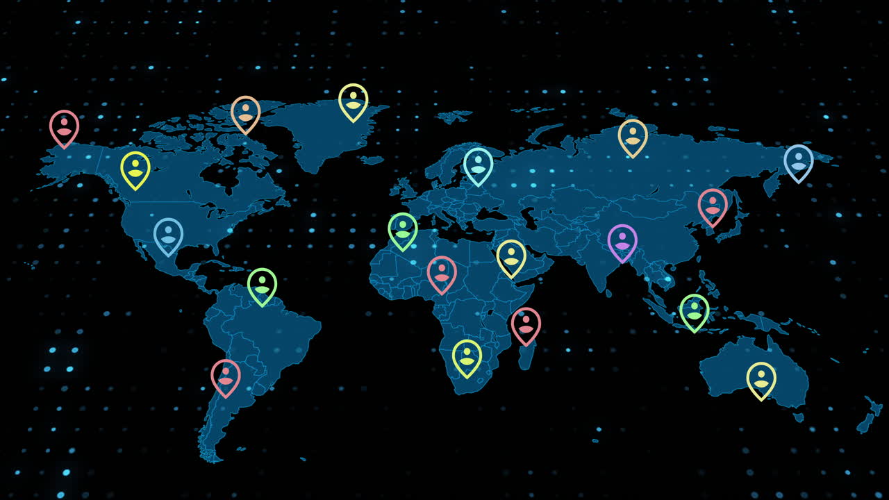 World Map Network Connections