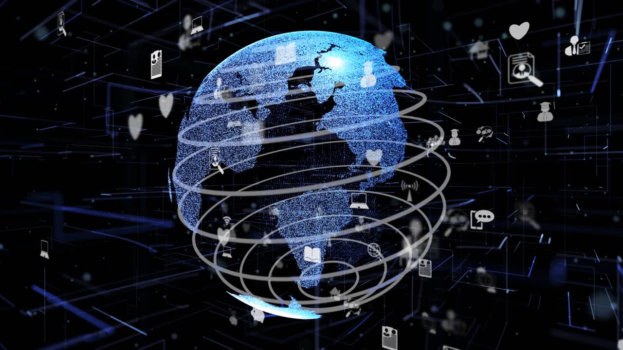 Futuristic online internet network and internet of things IOT concept