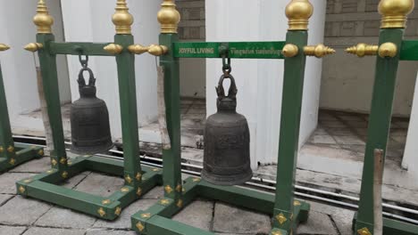 temple bells in a serene bangkok setting