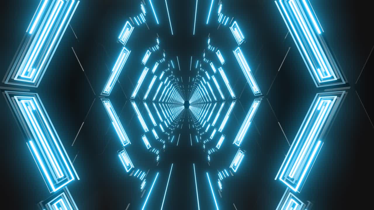 Tunnel luminoso al neon