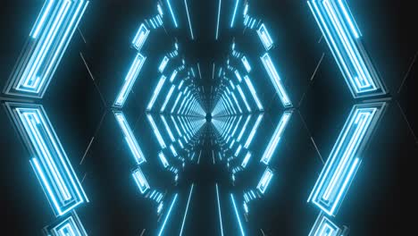 túnel de neón brillante
