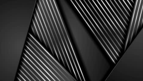 abstract black and silver smooth stripes corporate video animation