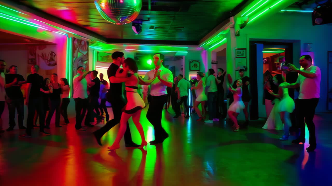 Festa di salsa in una discoteca