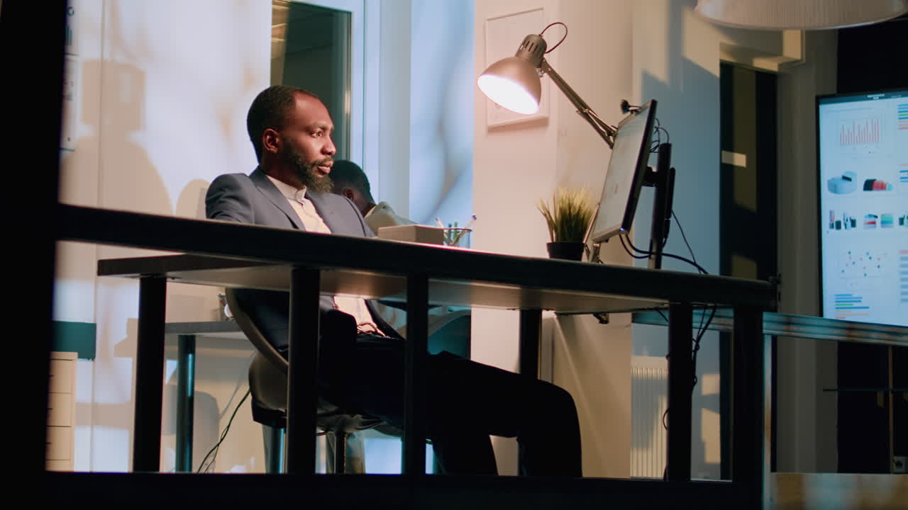 Business professionals working in office