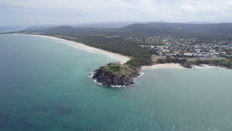 Cabarita-Beach-Und-Norries-Landspitze-Von-Oben-In-Nsw,-Australien---Luftdrohnenaufnahme