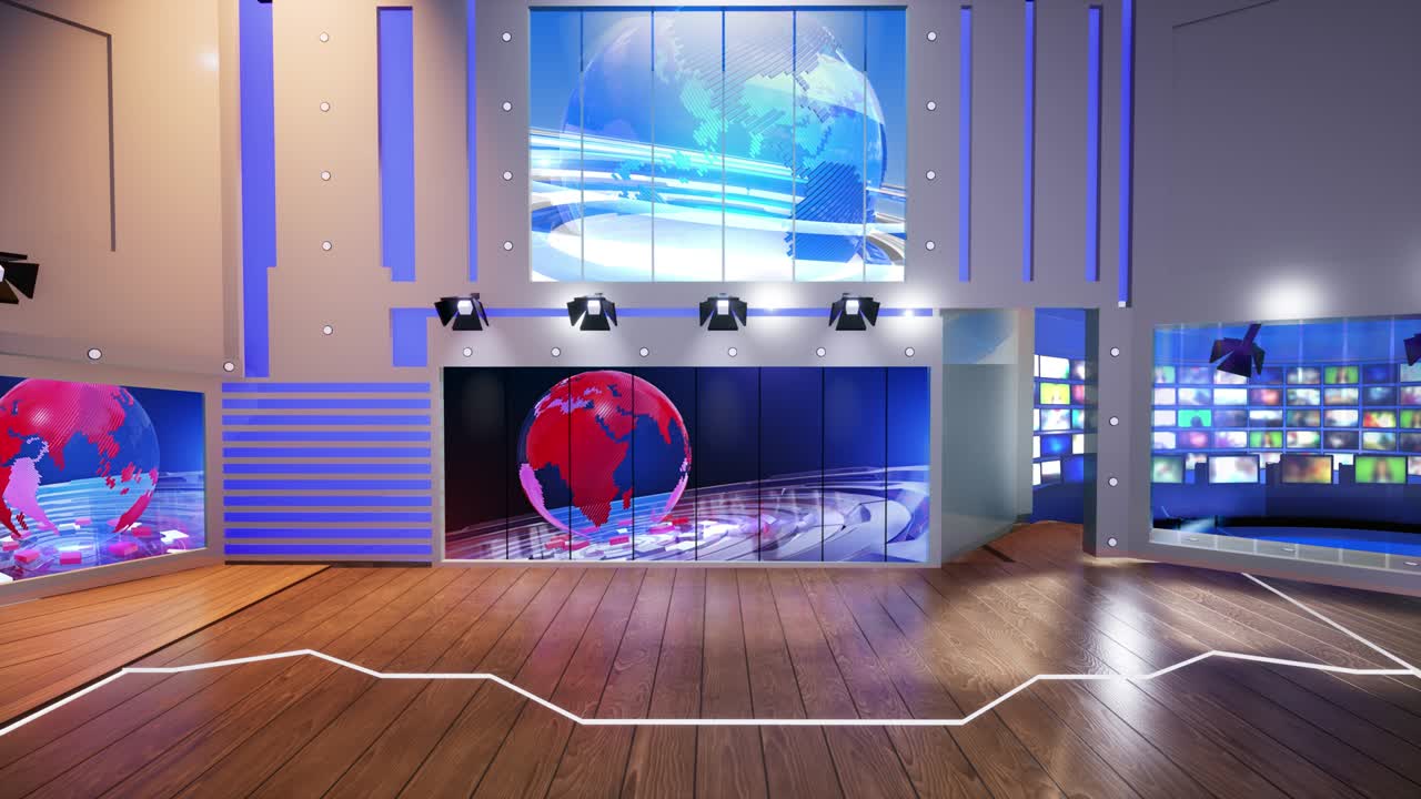 3D 가상 TV 스튜디오 뉴스