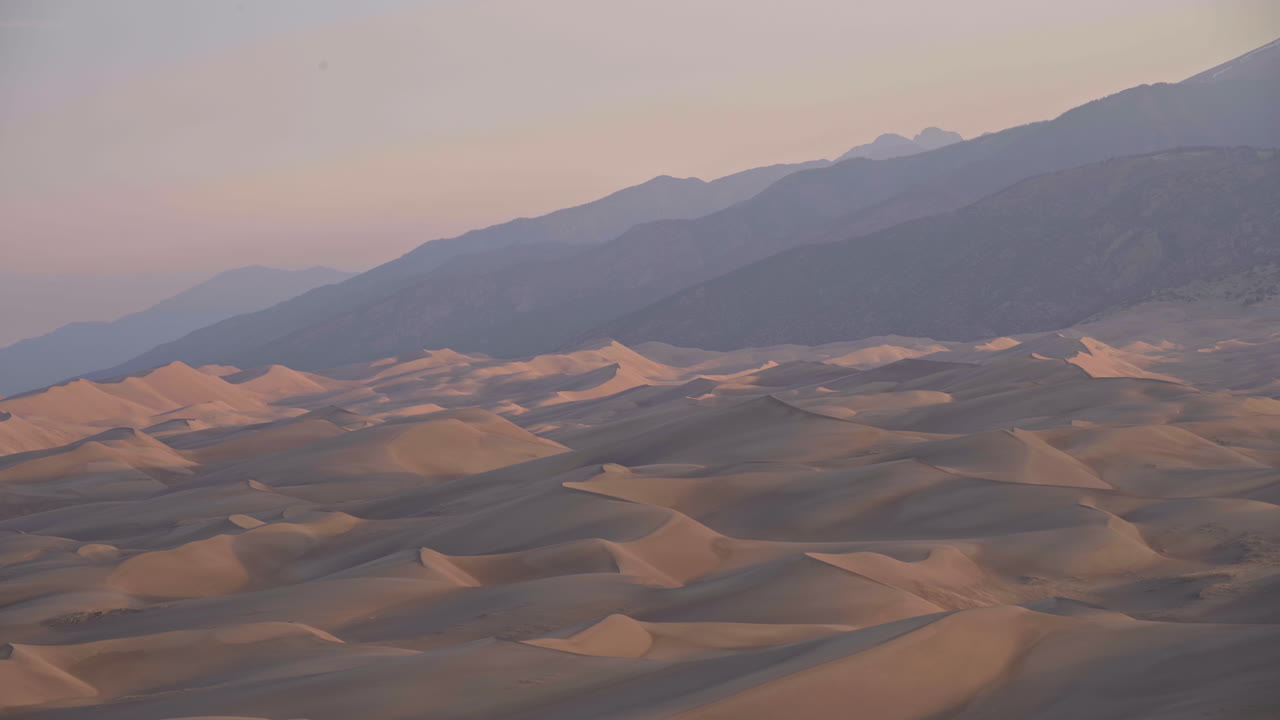 Peaceful morning view at Great Sand Dunes National Park Colorado
