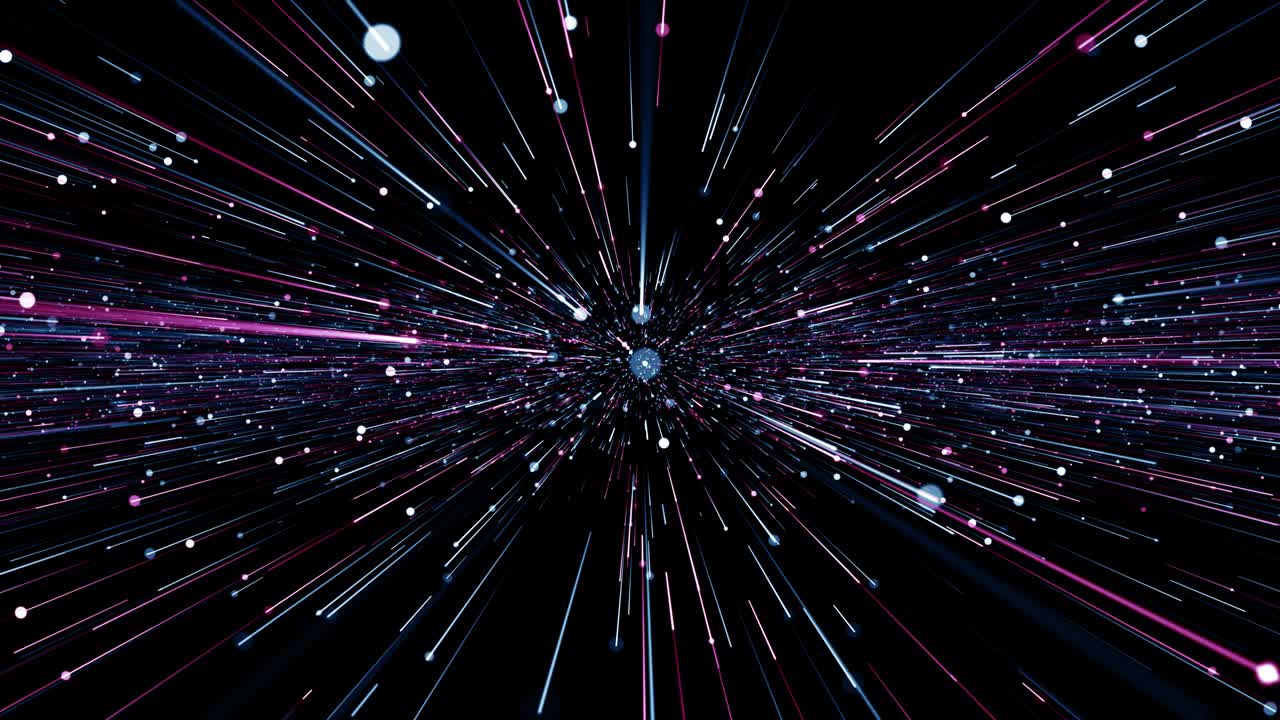 Particles blue pink event game trailer titles cinematic concert stage background loop