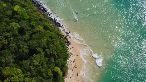 Tallebudgera-Creek-Morning-Drone,-UHD