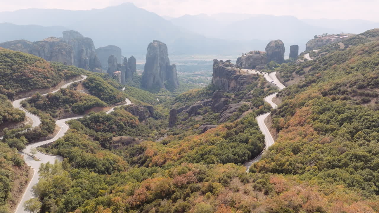 Aerial View of Meteora, Greece