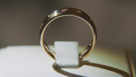 elegant gold ring with diamonds