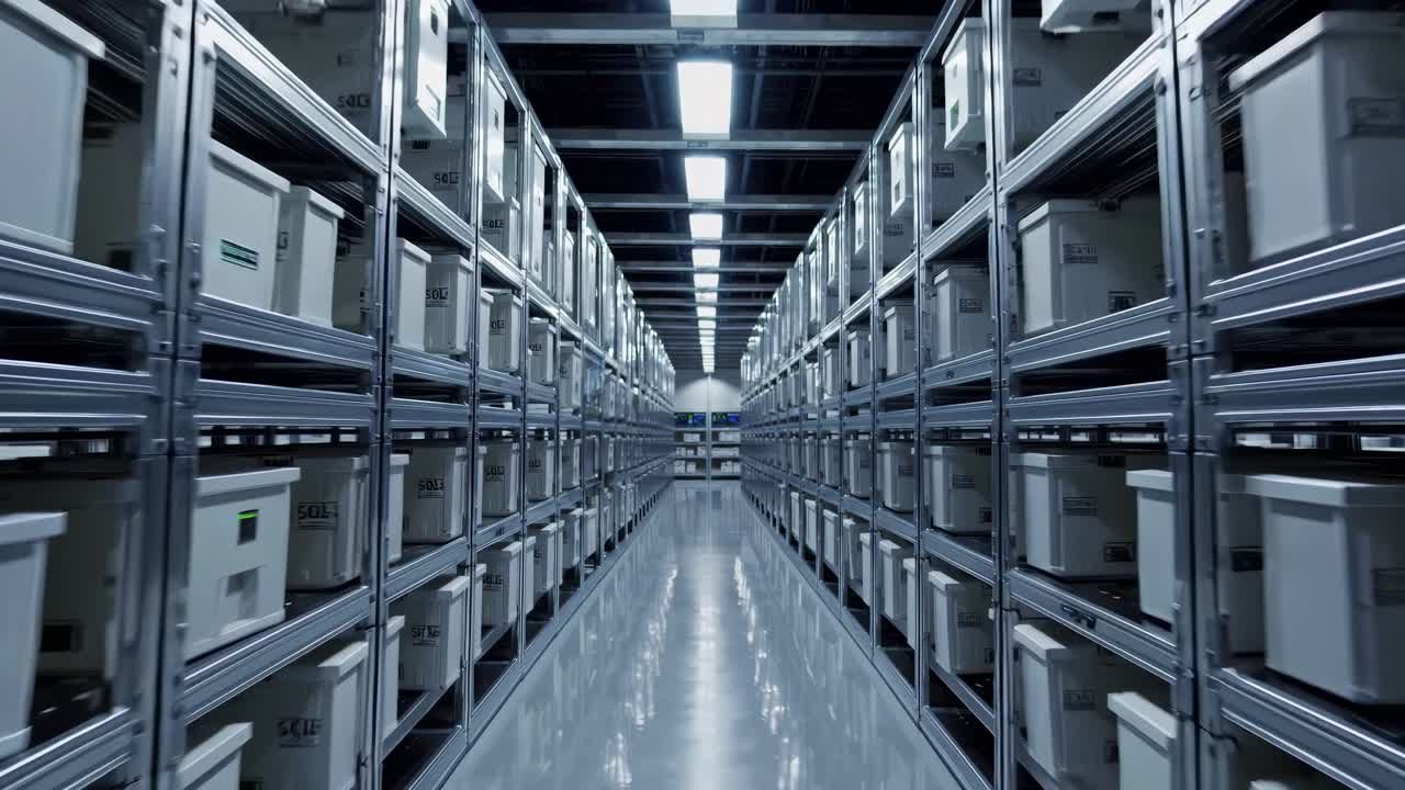 Industrial Warehouse with Storage Racks