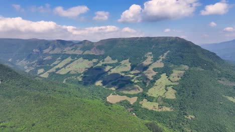scenic green valley at itati in rio grande do sul brazil. highway road landscape. bridge scenery. road trip background. scenic green valley at itati in rio grande do sul brazil.
