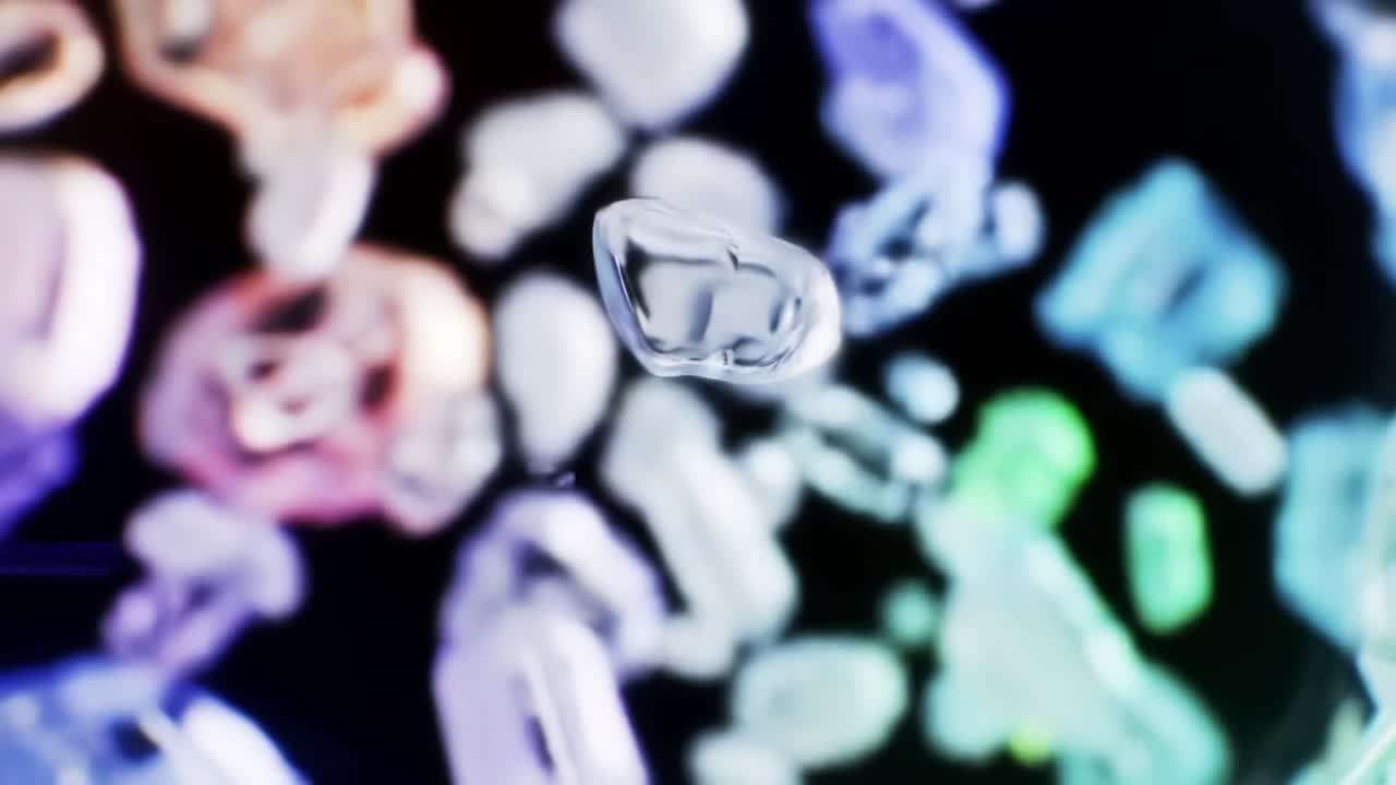 Observing Intricate Crystal Formations Through a Microscope in a Laboratory Setting