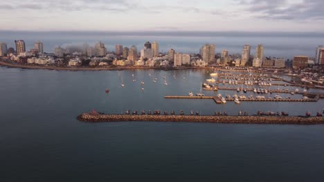 Birds-eye-view-of-cruise-port-and-breakwaters