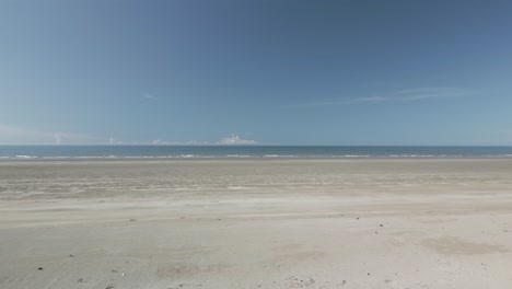 beautiful ariel summer view at pugu beach semata,lundu sarawak