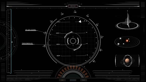pantalla de visualización de la nave espacial