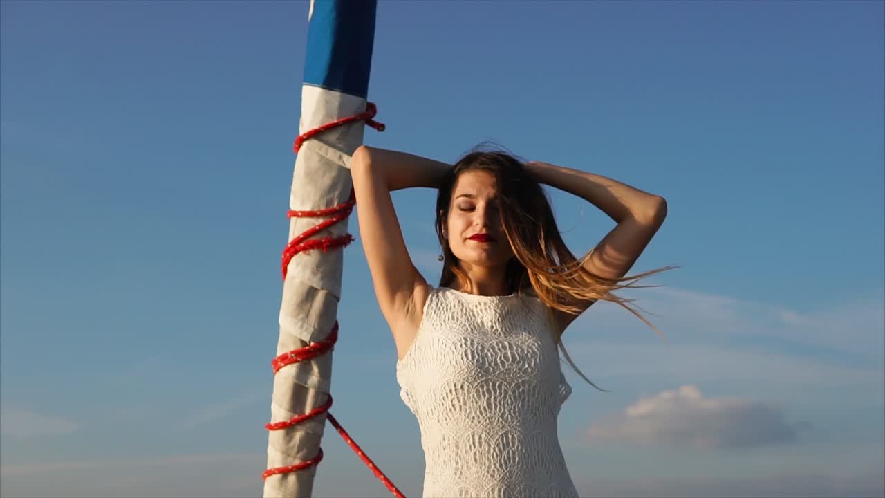 Woman enjoying a day on a boat
