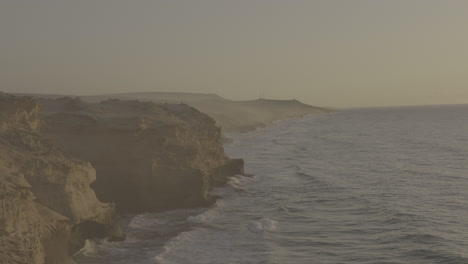 coastal cliffs at sunset