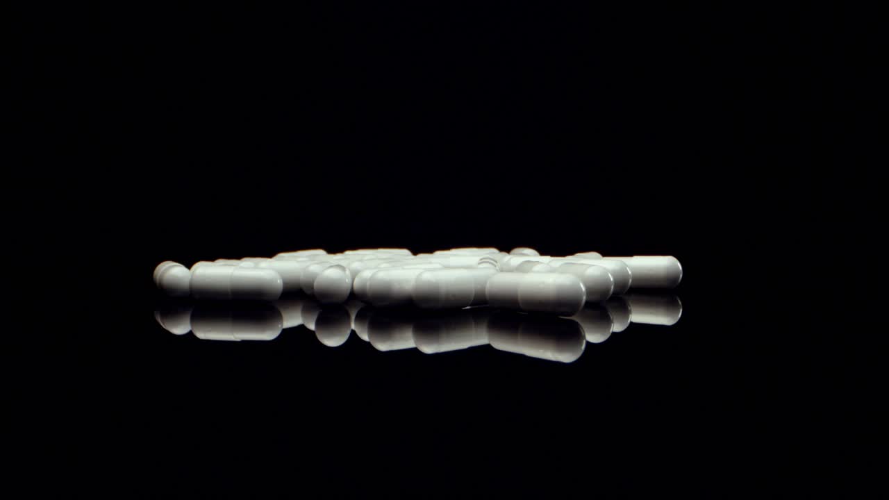 White healthy diet suplement Medicine pills 4k quality mega super macro view shoot HQ