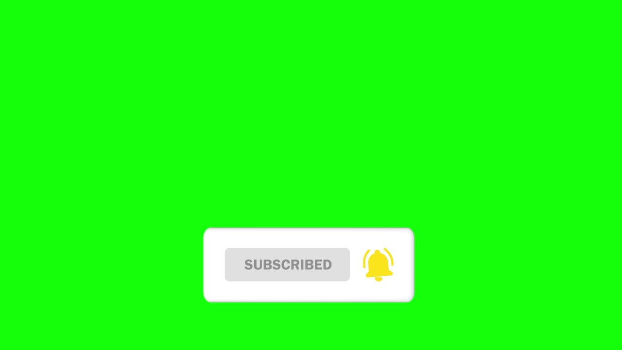 imágenes editoriales: animación de un botón de suscripción y notificación para gráficos de movimiento de youtube. pantalla verde