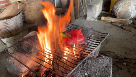 artisanal taste: fire and smoke for tomatoes and chilies