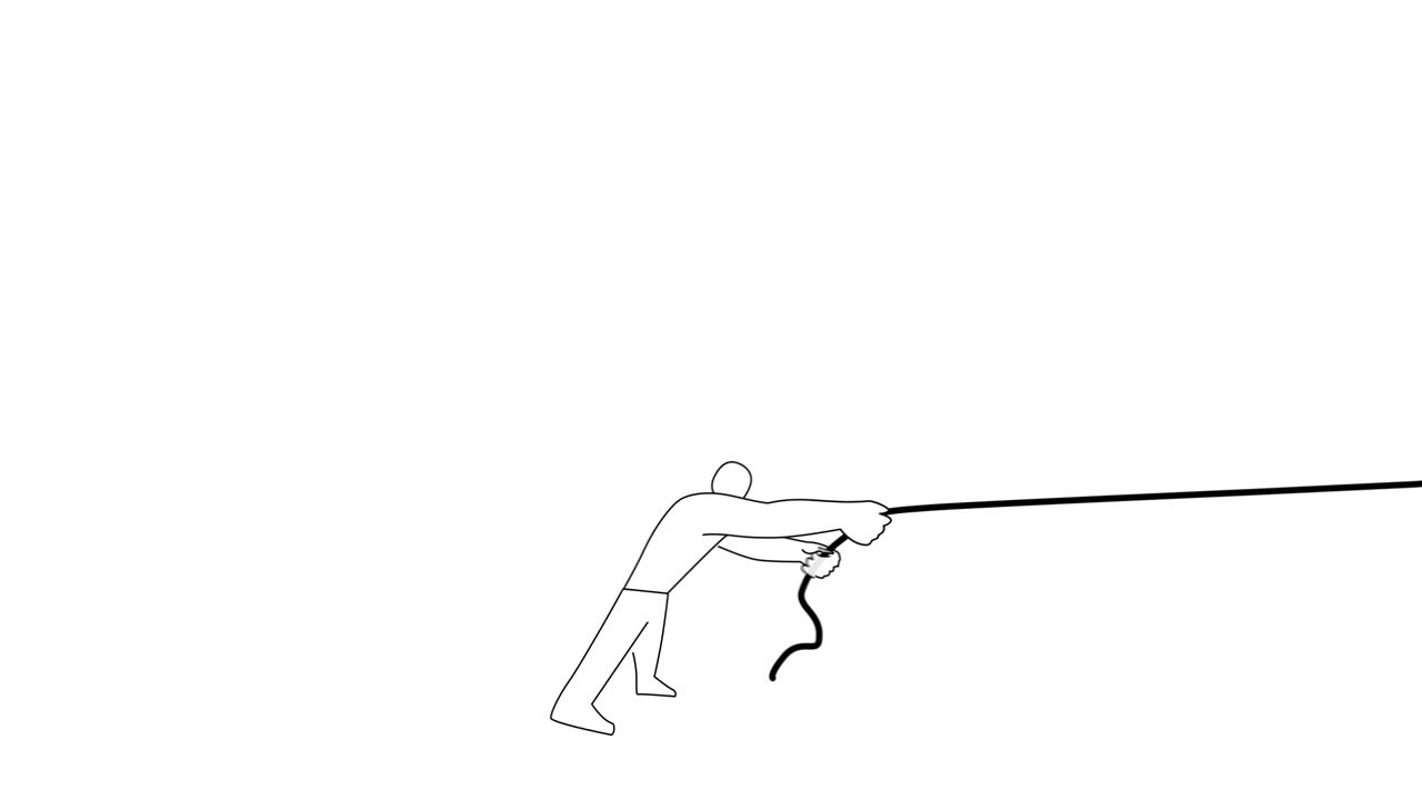 lasso de hilado, tirón de transición