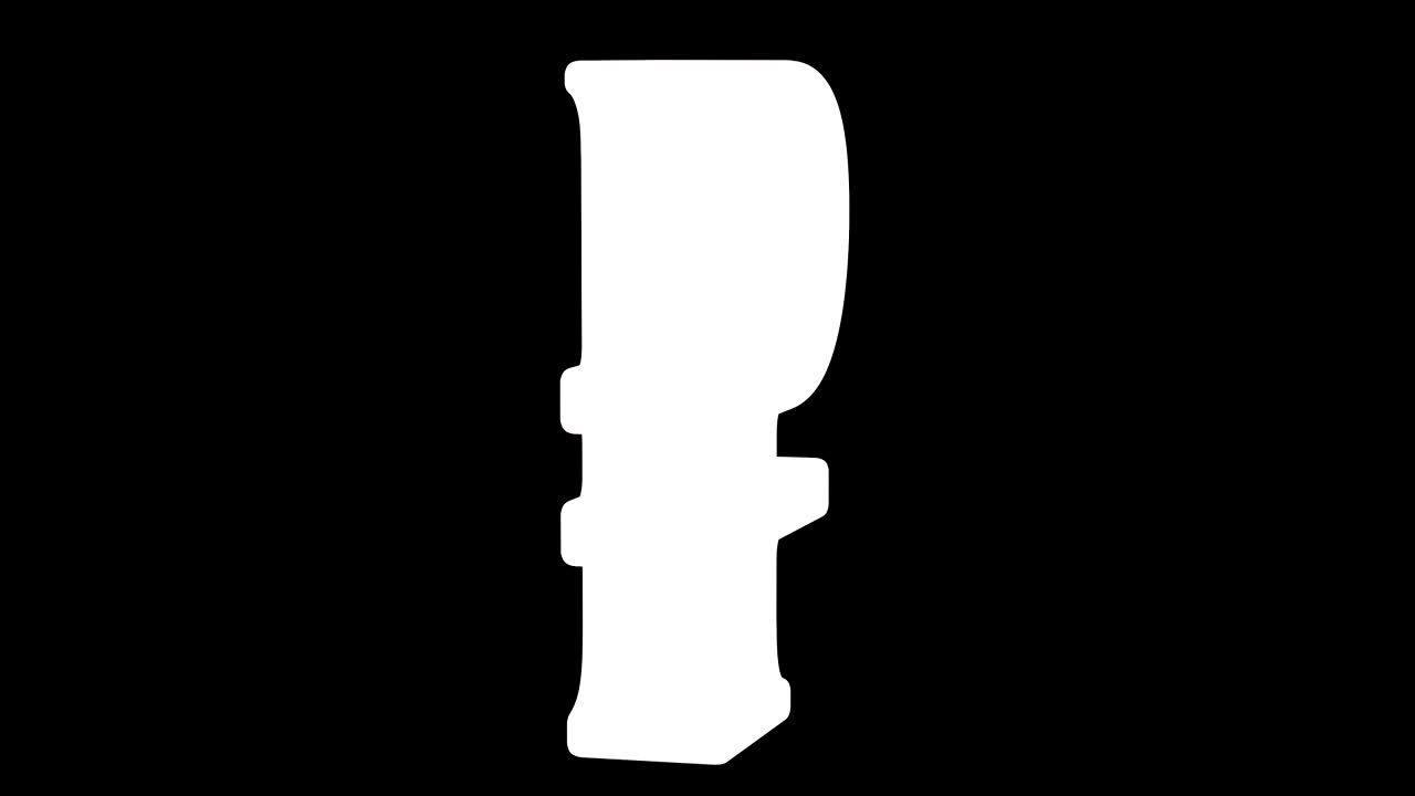 회전하는 루블 기호의 루프 애니메이션,  바탕에 고립된 3d 렌더링